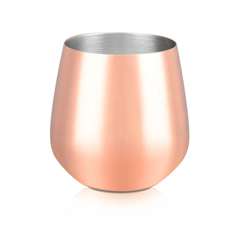 2 Cocktailbecher Edelstahl kupferfarben 0,450 Liter