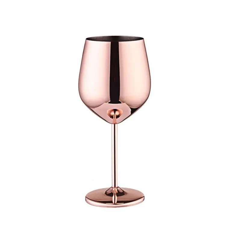 2 Wein- / Cocktailgläser Edelstahl kupferfarben 0,500 Liter