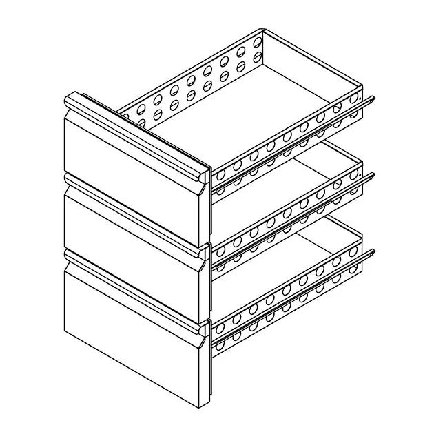 3er Schubladenblock 1-3+1-3+1-3 für Kühltisch 700 Serie - THP