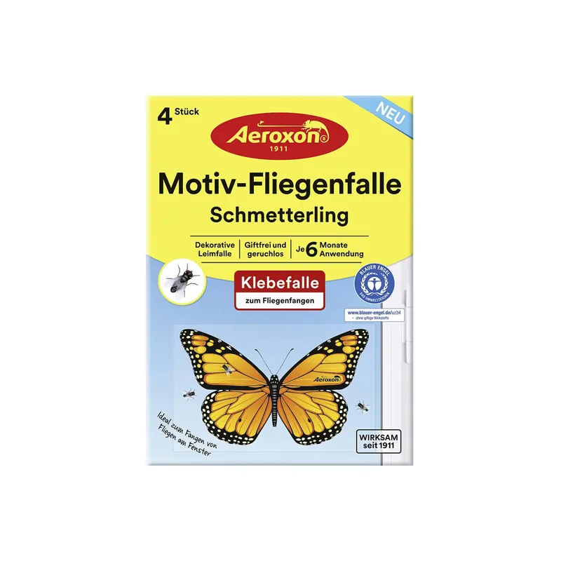 Aeroxon Motivfliegenfalle Schmetterling 4er Pack – 12er Vorteilset