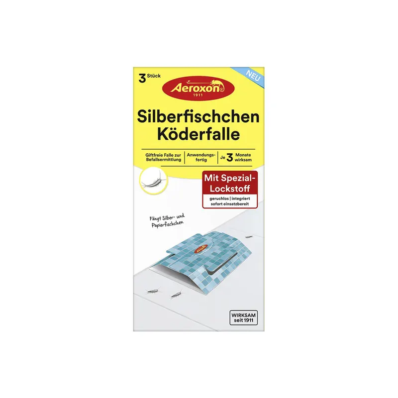 Aeroxon Silberfischchen Köderfalle 3er Pack – 14er Vorteilset