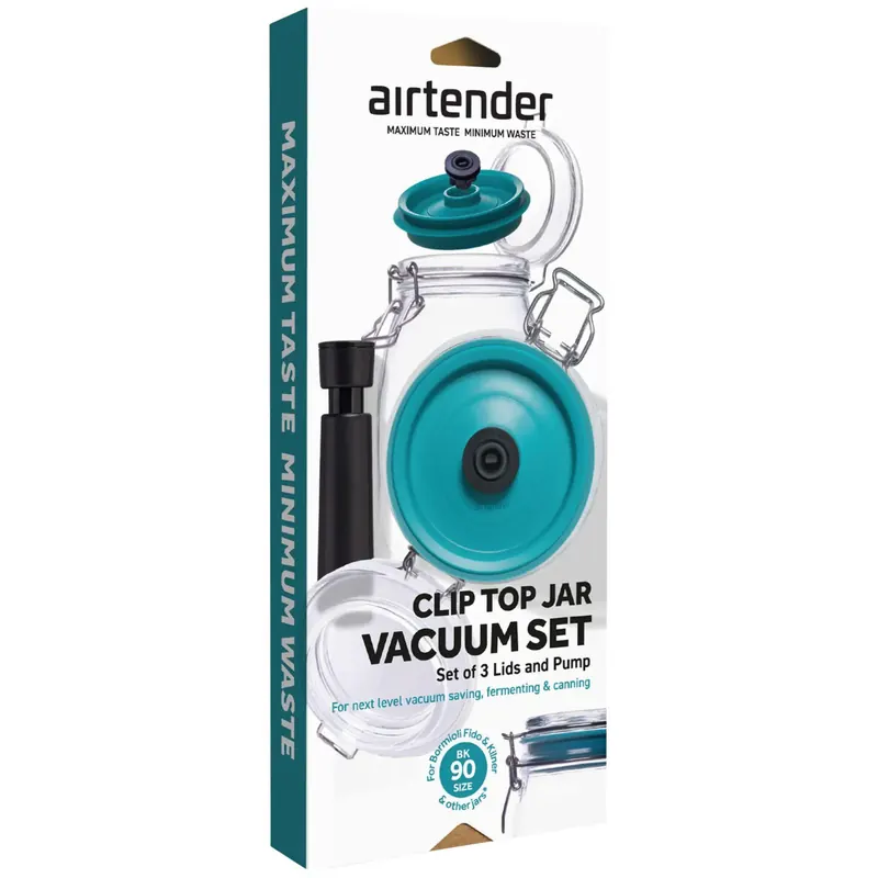 AIRTENDER Vakuumdeckel und -ring 4-teilig petrol