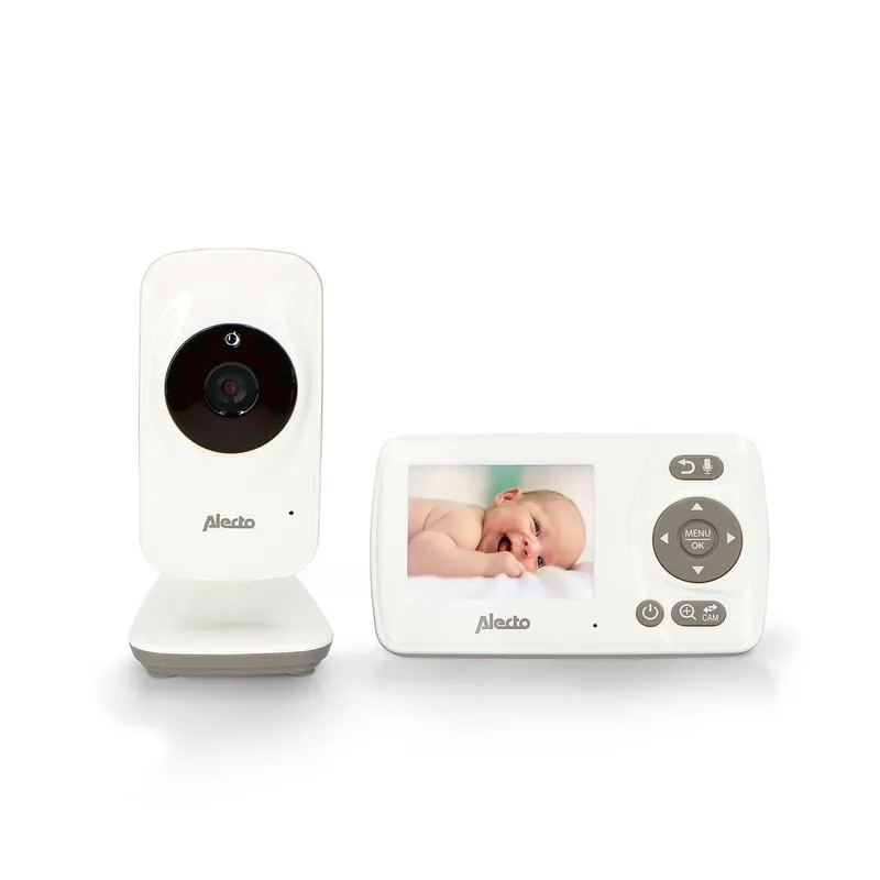 ALECTO Video-Babyphone DVM71 2.4"FD taupe / weiß