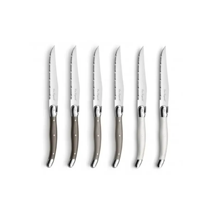 Amefa 6-tlg. Steakmesser-Set Lou Laguiole TRADITION gemischt im Holzbesteckbox