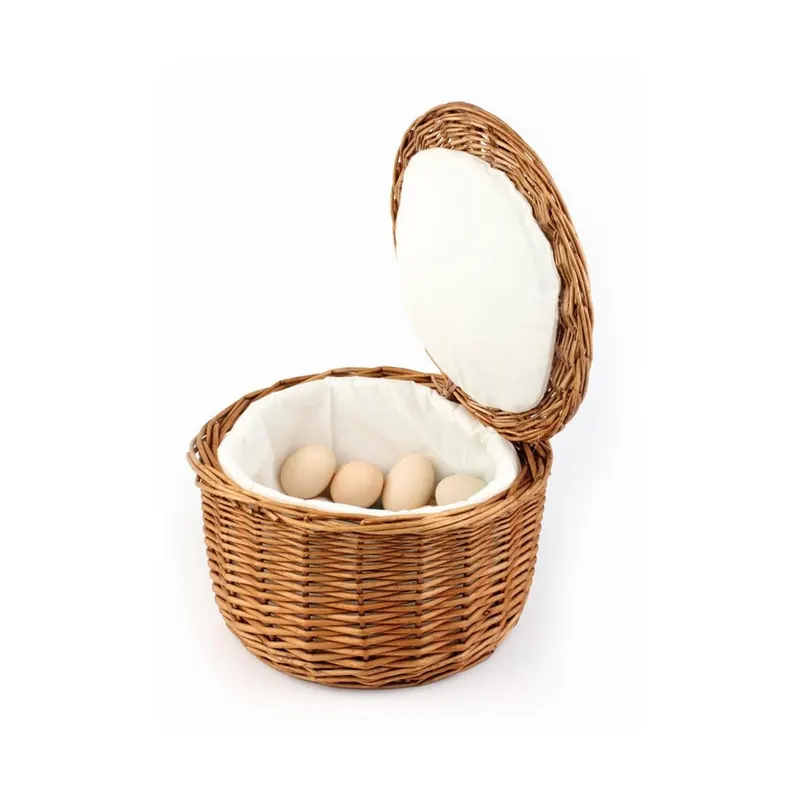 APS Eier-Korb Ø 26 cm, H: 17 cm stabile Vollweide für ca. 20 Eier 30299