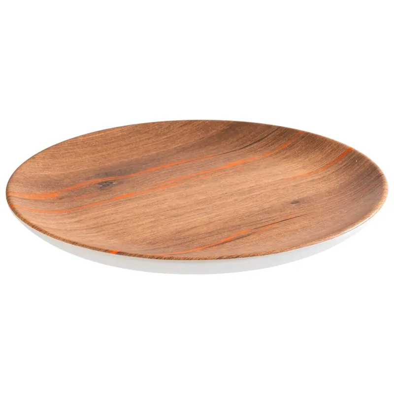 APS Teller -CRAZY WOOD-, Ø 26 cm, H: 2 cm
