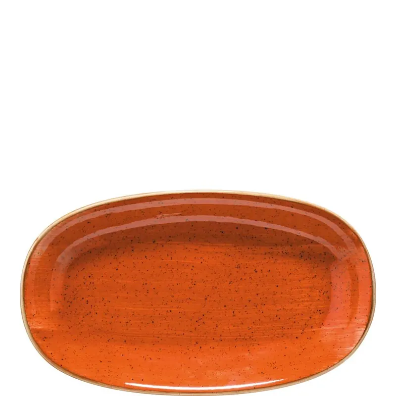 Aura Terracotta Gourmet Platte oval 24x14cm