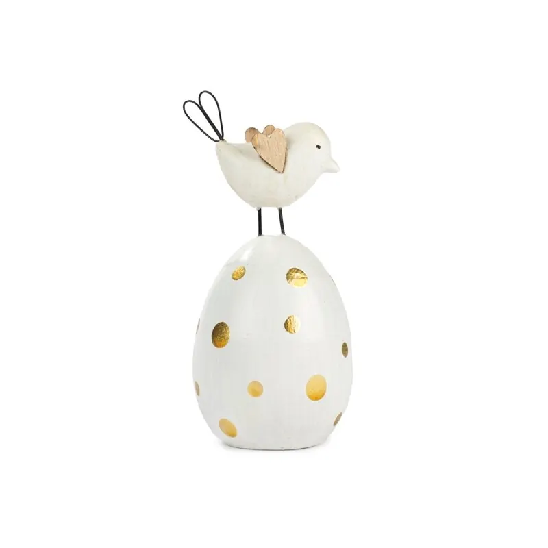 Baden Ostern Osterei Deko mit Vogel weiß