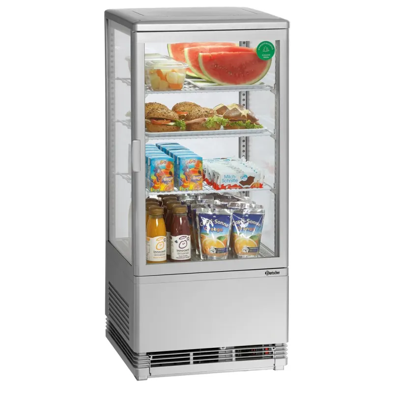 BARTSCHER Mini-Kühlvitrine 78L silber