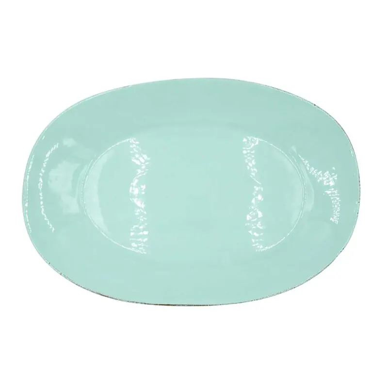 CASAgent Campagna Platte oval 41 x 28 cm aqua 05