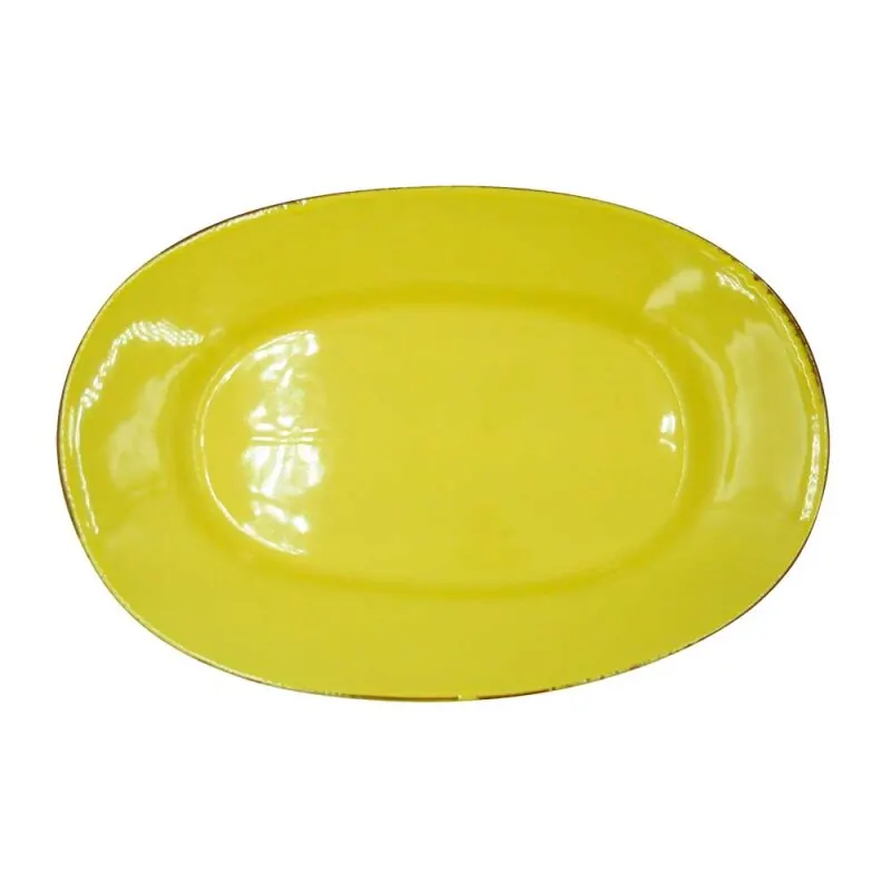 CASAgent Campagna Platte oval 41 x 28 cm gelb 02
