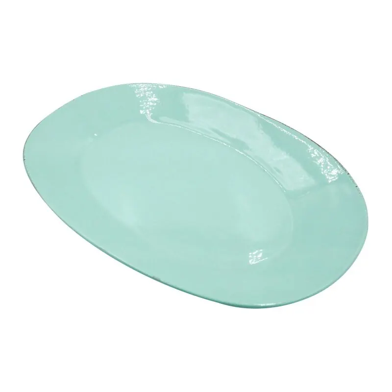 CASAgent Campagna Platte oval 50 x 34 cm aqua 05