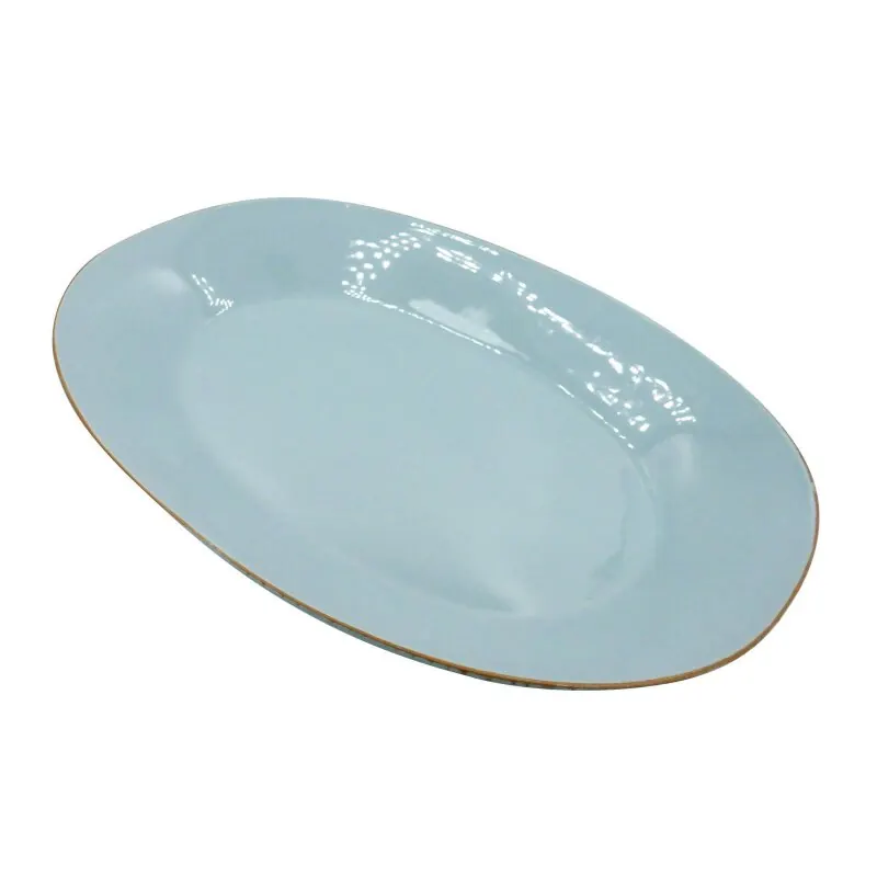 CASAgent Campagna Platte oval 50 x 34 cm blaugrau 22