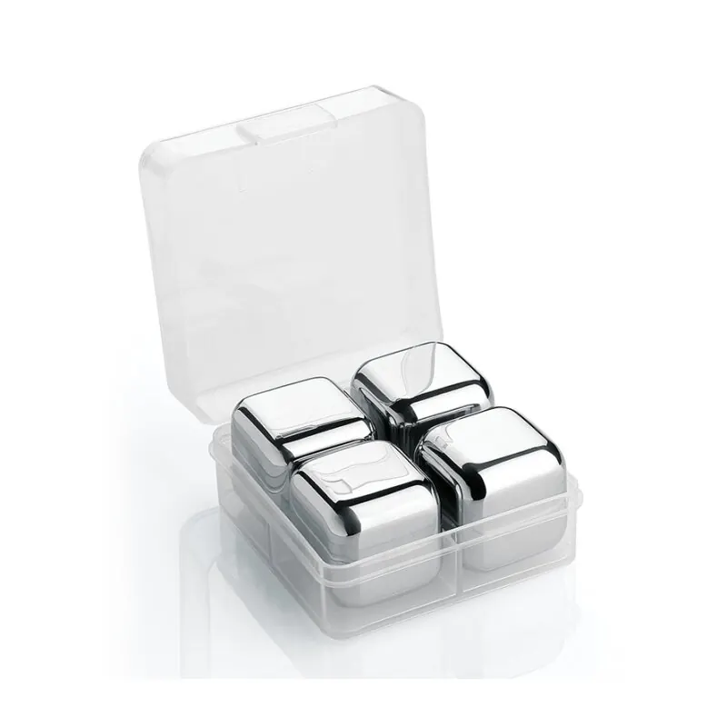 Cilio STEEL Kühlwürfel aus Edelstahl | 4er-Set