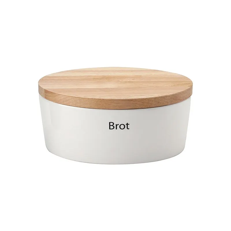 Continenta Brottopf aus Keramik in weiß 27 x 20 x 13,5 cm