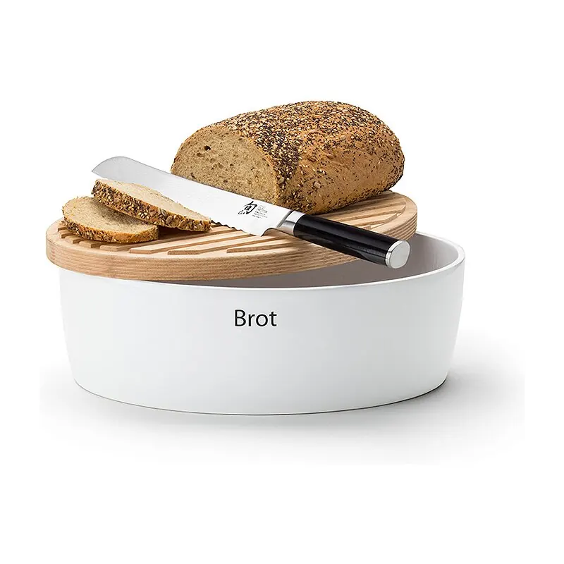 Continenta Brottopf aus Keramik in weiß 36 x 23 x 13,5 cm