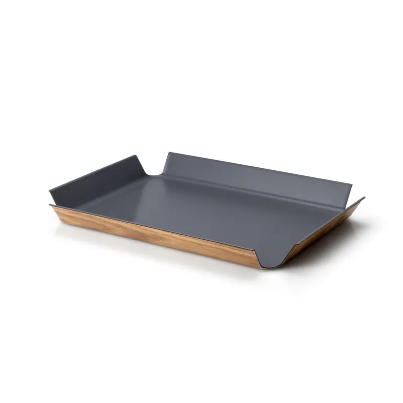 CONTINENTA Rutschfestes Tablett, grau 45x34x4 cm 2902 4017167290201