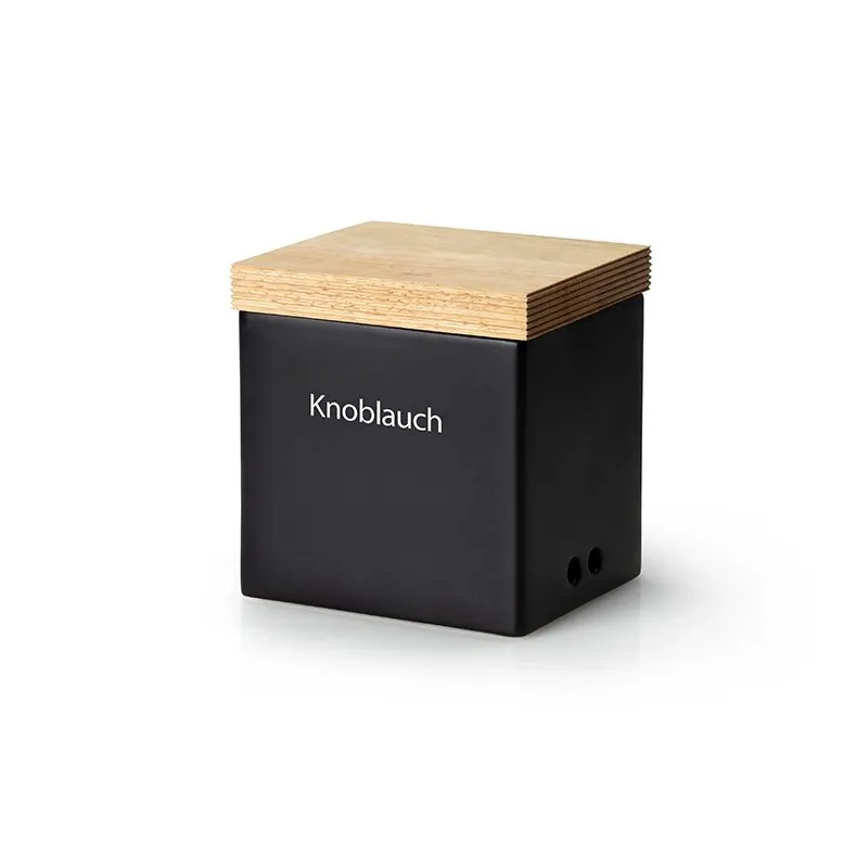 Continenta Vorratsdose aus Keramik schwarz matt 14 x 12 x 15,5 cm