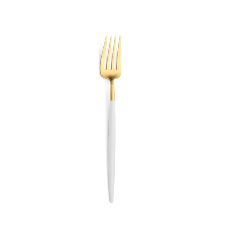 Cutipol Besteck Goa weiß/gold Dessertgabel 18,7 cm