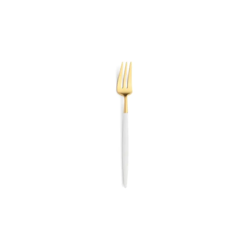 Cutipol Besteck Goa weiß/gold Kuchengabel 17,5 cm