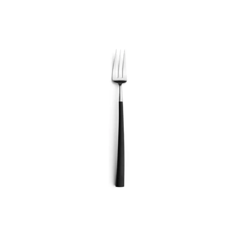 Cutipol Besteck Noor schwarz/silber Kuchengabel 18,3 cm