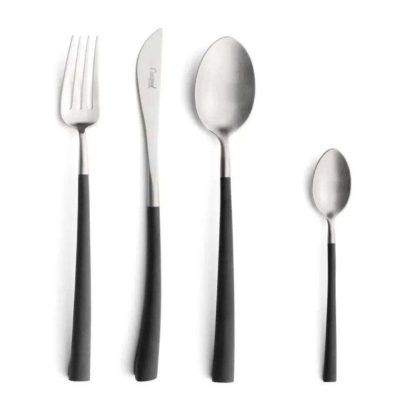 Cutipol Besteck-Set Noor schwarz/silber