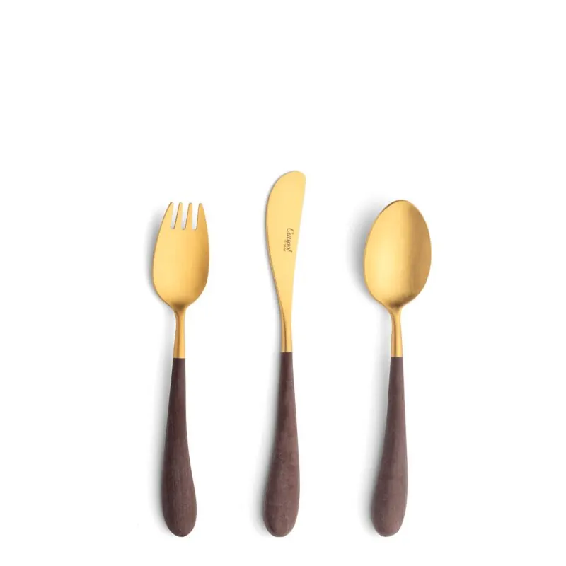 Cutipol Kinder Besteck-Set Alice braun/gold