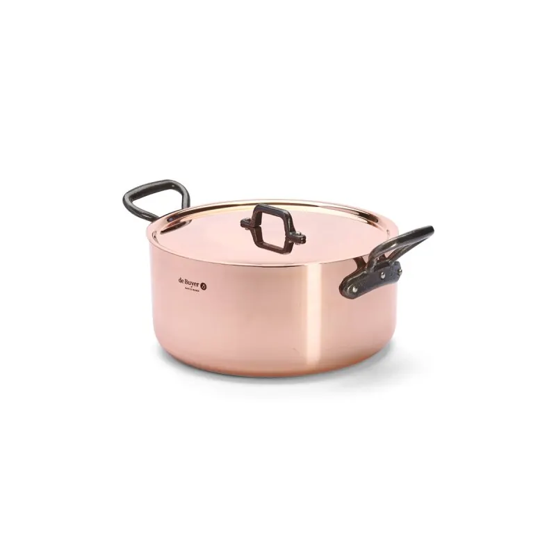 de Buyer Prima Matera Kupfer Kochtopf mit Deckel Ø 28 cm