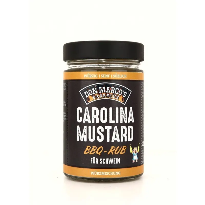 DON MARCO Carolina Mustard BBQ Rub 220 g Glas