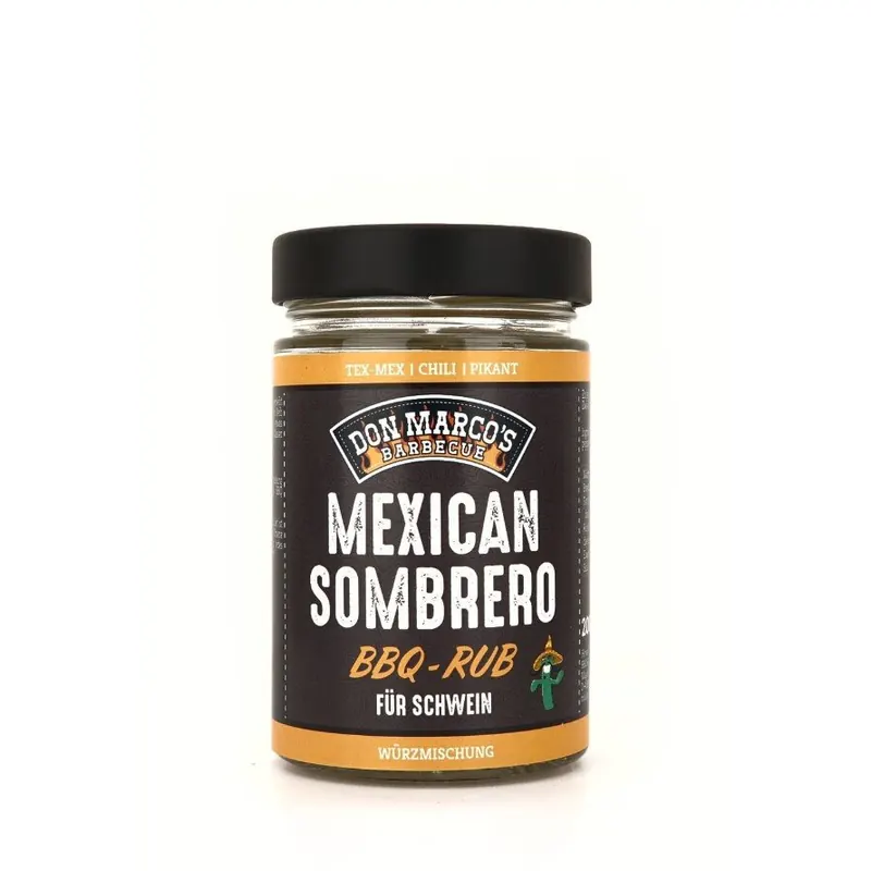 DON MARCO Mexican Sombrero BBQ Rub 200 g Glas