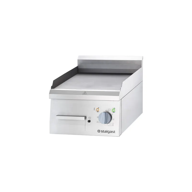 Edelstahl Elektro-Griddleplatte als Tischgerät 400x700 mm glatte Grillfläche Serie 700 ND