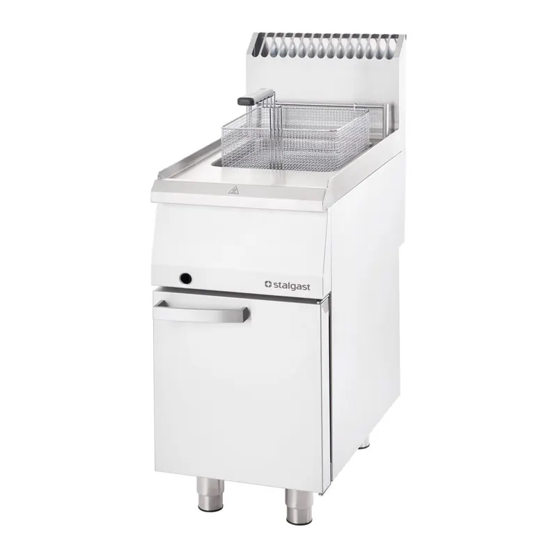 Edelstahl Gas-Fritteuse 17 Liter Einzelbecken Serie 700 ND