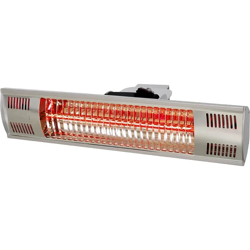 Elektrischer Heizstrahler hängend für Wand- oder Deckenmontage Abmessung 455 x 90 x 100 mm (BxTxH)