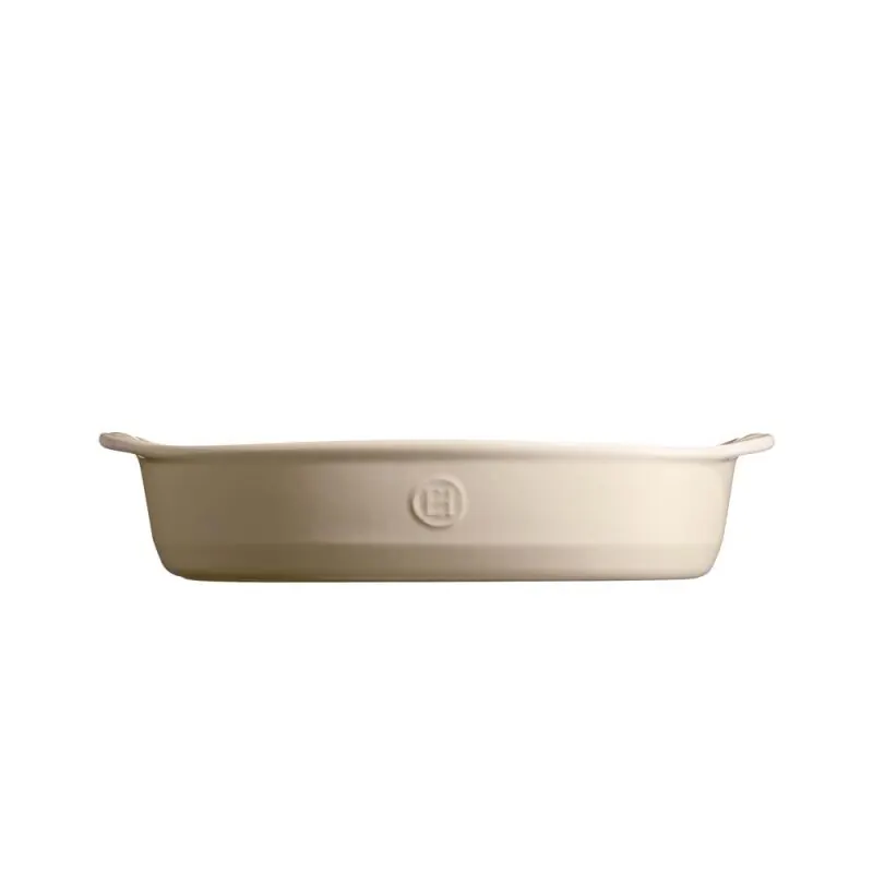 Emile Henry Ofenform oval creme 35 x 22,5 x 7 cm