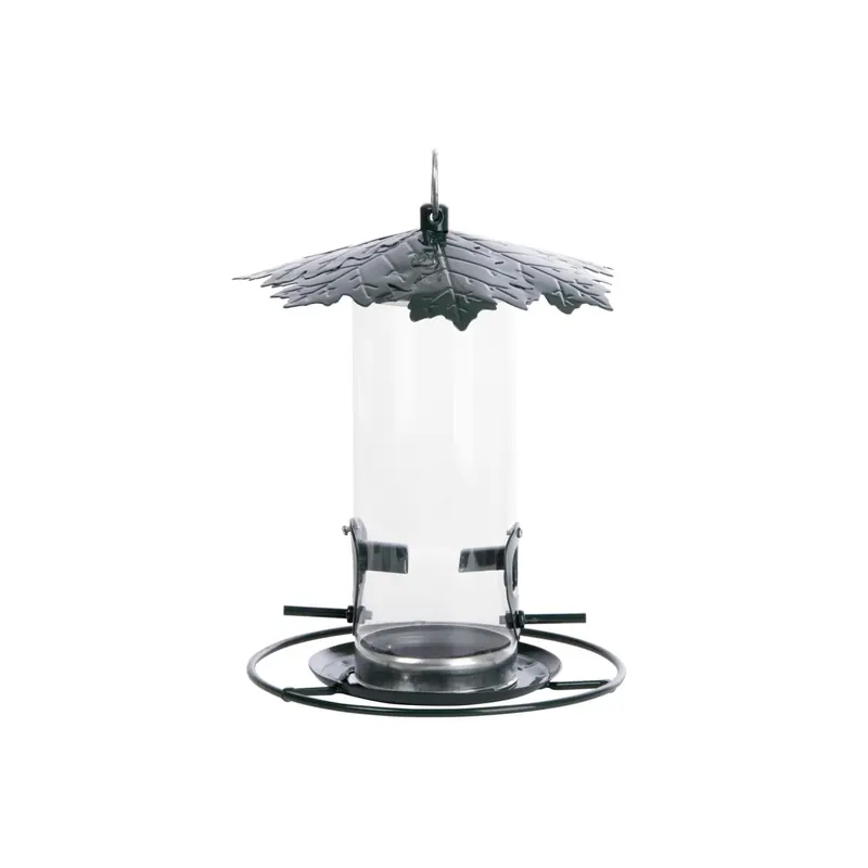 ESSCHERT DESIGN Vogelfuttersilo "Blätterdach" dunkelgrün – 12er Vorteilset