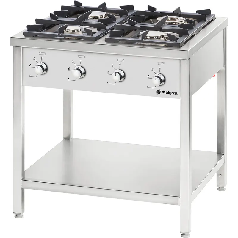 Gasherd Serie 700 4 Brenner (2x5+2x7) G20 800x700x850 mm (BxTxH) Selbstmontage