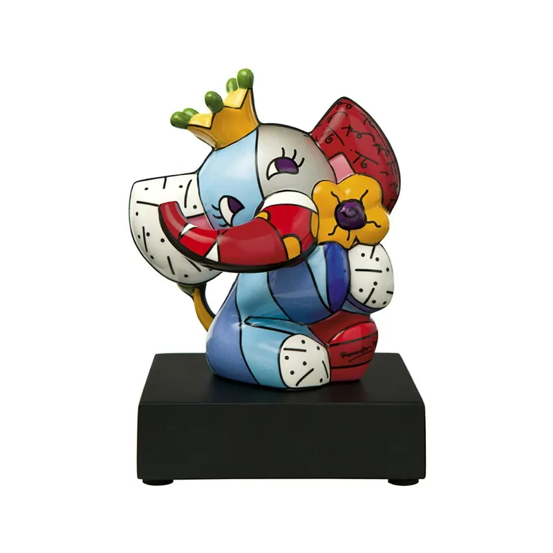 Goebel Romero Britto Spring Elephant Figur 10 × 6 × 13,5 cm