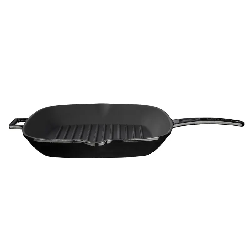 Grillpfannen aus Gusseisen schwarz