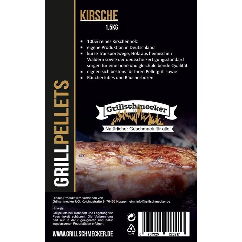 GRILLSCHMECKER Grillpellets Kirsche 15kg