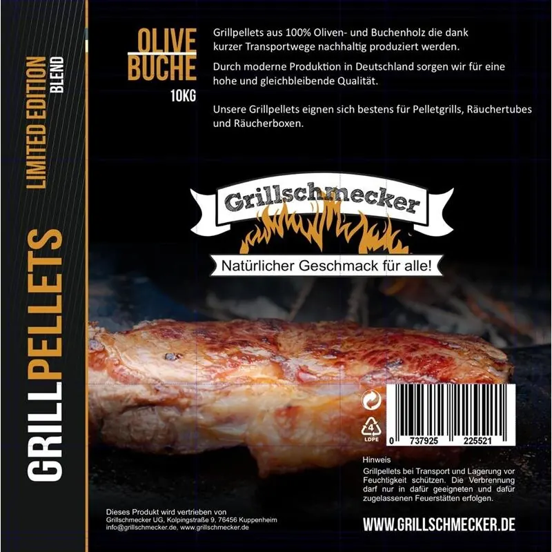 GRILLSCHMECKER Sonderedition Olive-Buche 10kg
