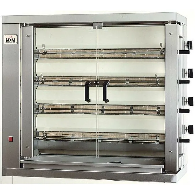 Hähnchengrill Elektro 1098 x 480 x 1000 mm 13,2 kW 400 V 4EE