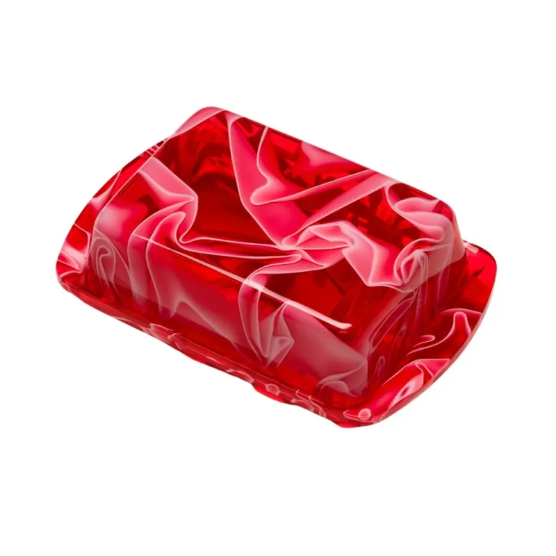 Heim & Söhne Butterdose aus Acrylglas rot/weiß