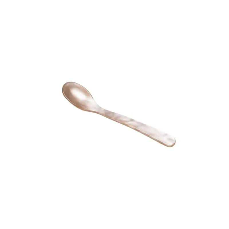 Heim & Söhne Espressolöffel aus Acrylglas 10 cm beige