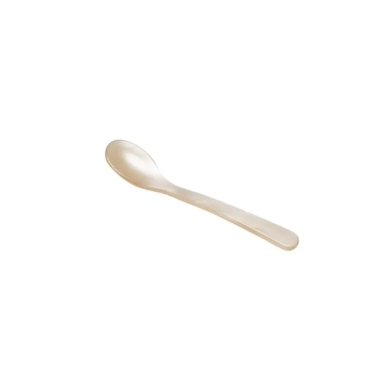 Heim & Söhne Espressolöffel aus Acrylglas 10 cm creme