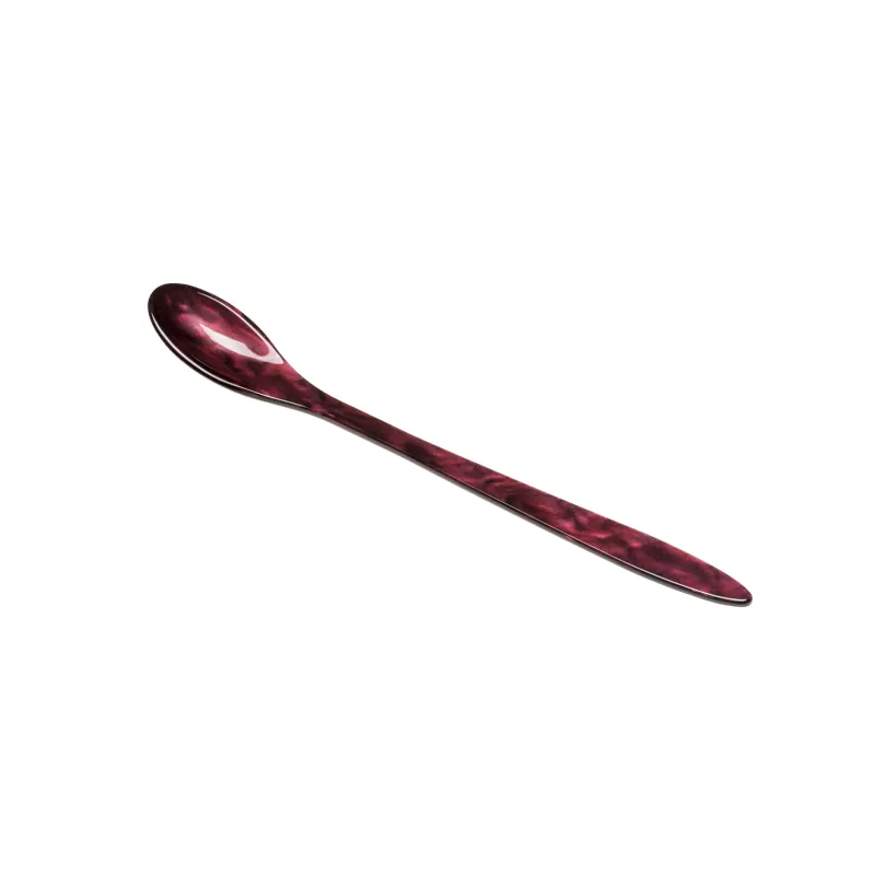 Heim & Söhne Joghurtlöffel aus Acryl weinrot