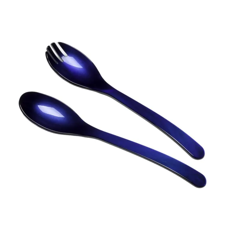 Heim & Söhne Salatbesteck aus Acryl marineblau