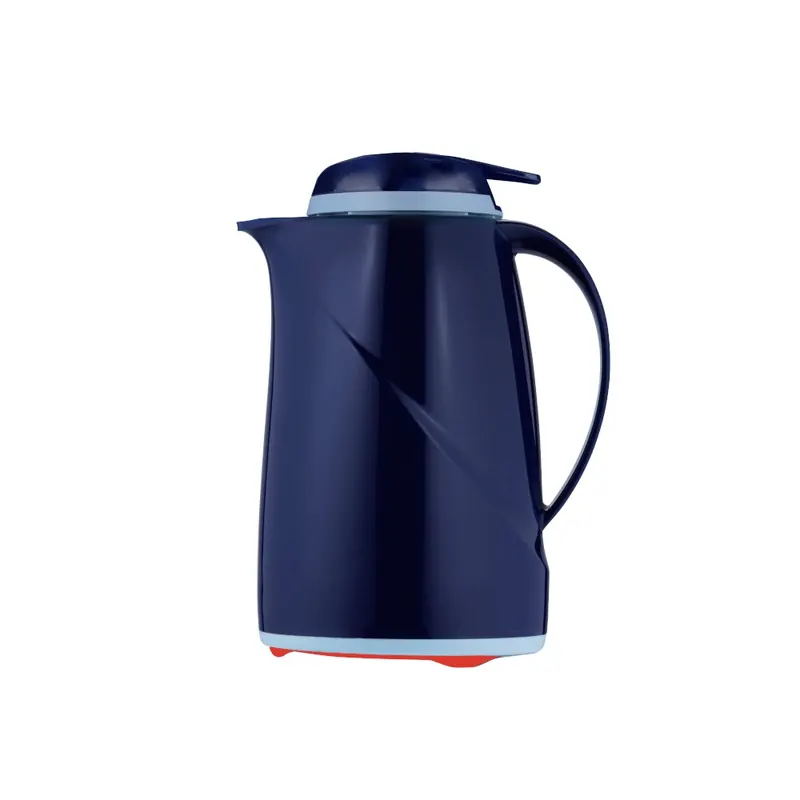 HELIOS Isolierkanne Wave Push 0,6 l Drucktaste blau