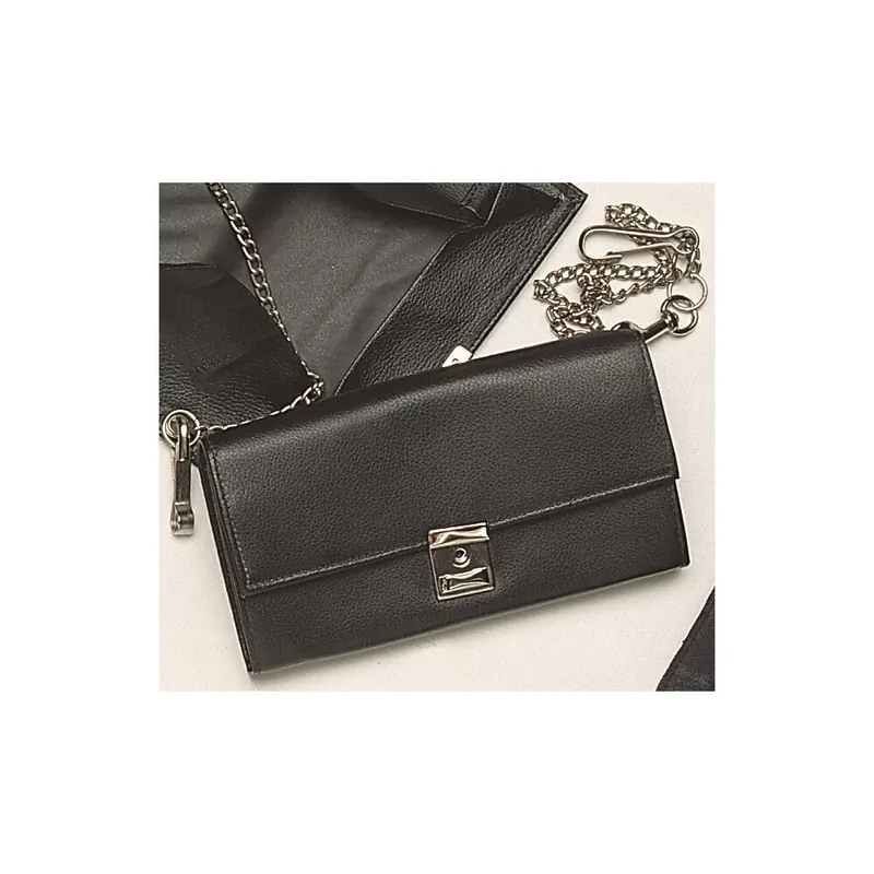 Kloehn Damen-Kellnerbörse mit Kette, schwarz