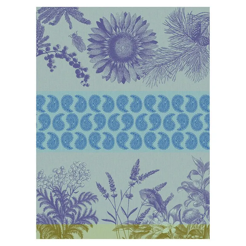 Le Jacquard Francais Geschirrtuch SOLEIL AU JARDIN blau