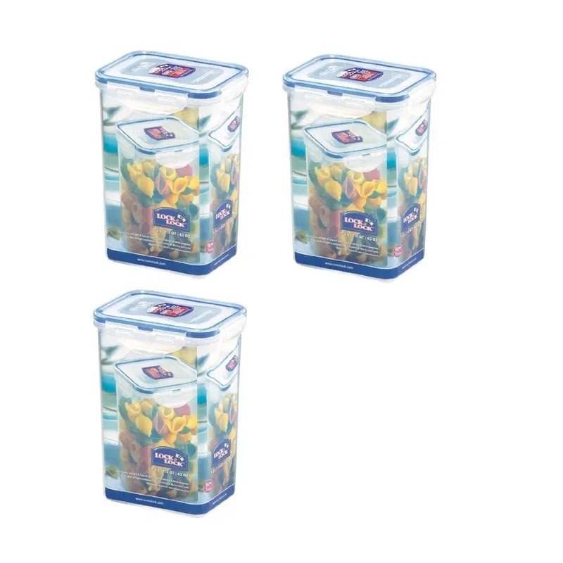 Lock & Lock HPL809 Nudel-/Lebensmittel-Vorratsdose, 1,3 l, 3 Stück
